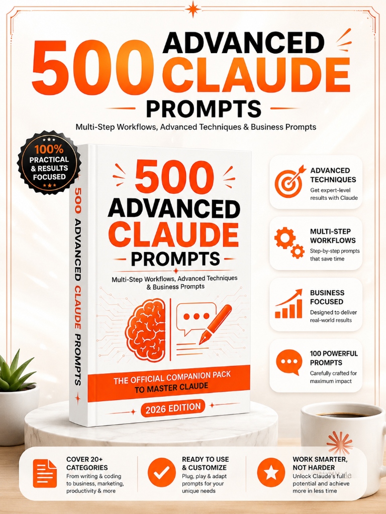 500 Advanced Claude Prompts Cover